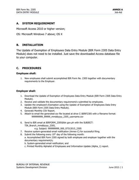 BIR introduces Form No. 2305 Data Entry and Validation Module.